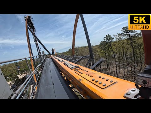 On-ride point of view of Jersey Devil Coaster