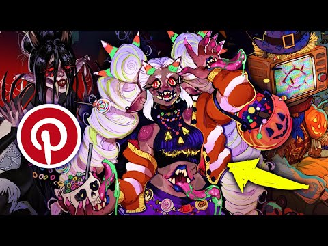 Turning Pinterest images into MONSTER GIRLS 🎃🦇👹(CHARACTER DESIGN CHALLENGE)