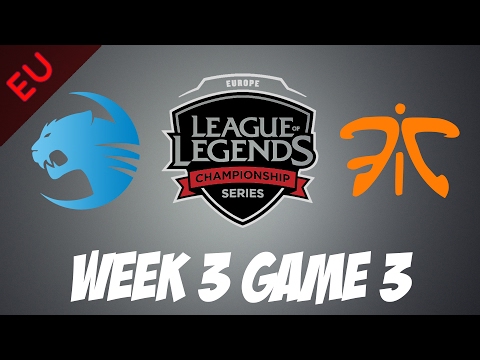 ROCCAT vs Fnatic | Game 3 | HIGHLIGHTS | EU LCS W3D3 2017 Spring split