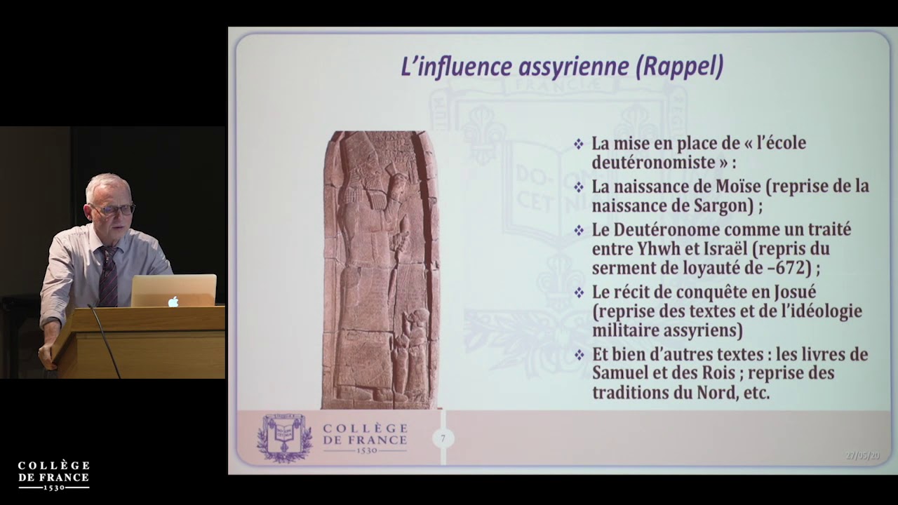 Naissance de la Bible. Anciennes et nouvelles hypothèses (II) (4) - Thomas Römer (2019-2020)