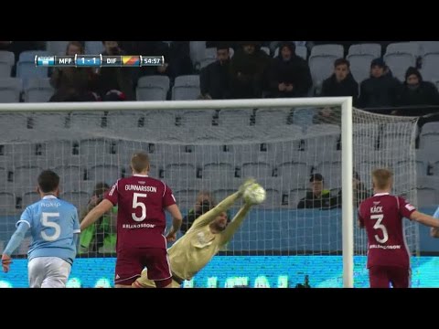 Tungt skott av Rakip - Isaksson räddar - TV4 Sport