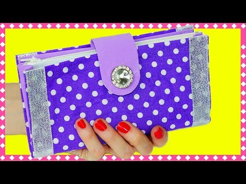 , title : 'Easy DIY crafts | How to make a wallet no sew | DIY purse clutch tutorial | Julia DIY'