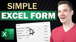 Simple Excel Data Entry Work Form Tutorial