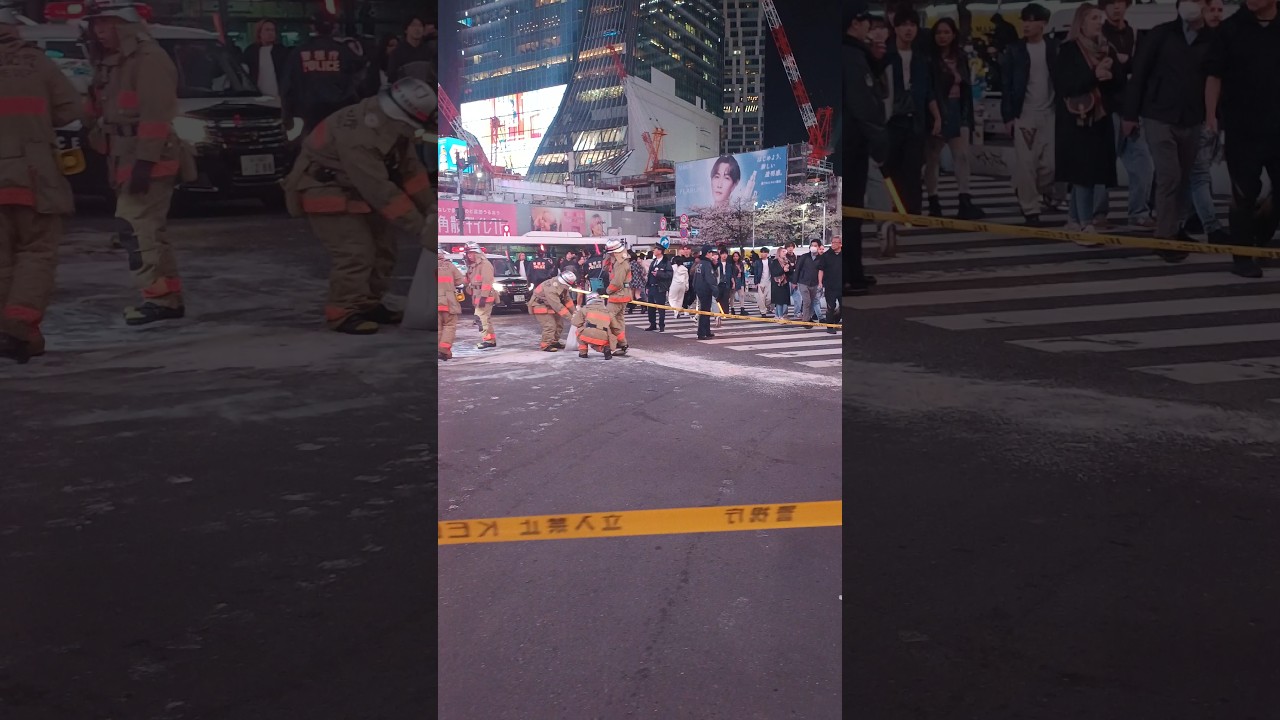 スクランブル交差点灯油バラマキ事件2026.4.3 #shibuya