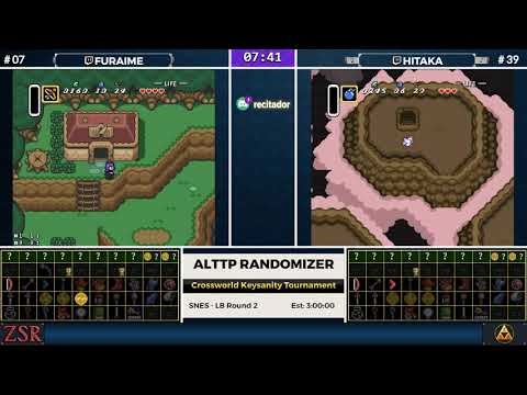 ALttPR Crossworld Keysanity Tournament: LB Round 2 - Furaime vs. Hitaka