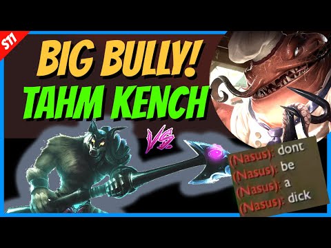 Frostfire Gauntlet + Gargoyle Stoneplate is SO TANKY!  TAHM KENCH TOP vs NASUS - Season 11 League