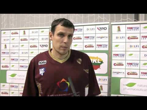 Gargždų SC žtreneris A.Mineikis po rungtynių su "Omega-United"