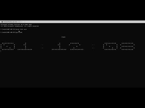 Console Clock Using Java