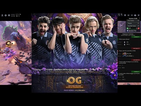 DOTA2 TI9 OG Winning moment. GGWP (ANA/IO perspective)