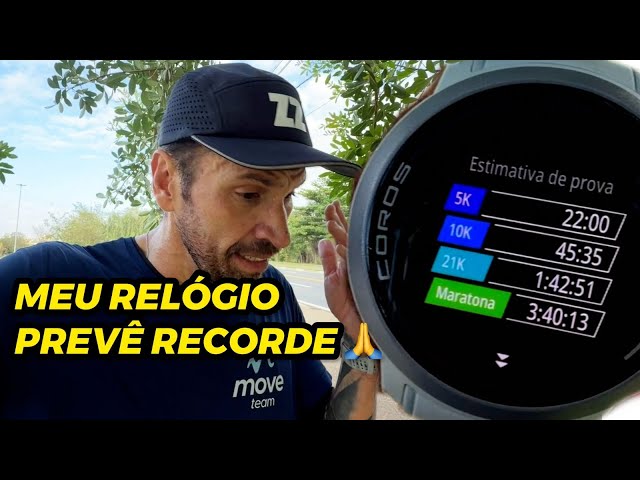 Meu relógio e meu treinador tão otimistas para um recorde domingo e quero você correndo comigo!