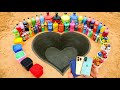 How To Make HEART With Cement IPhone 16 Vs Samsung Z Fold6 Vs Fanta 7up Coca Cola And Mentos