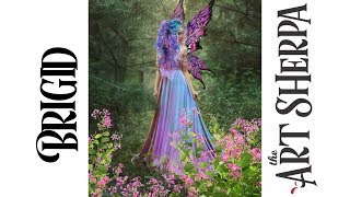 Brigid Spring Queen Fairy Acrylic Painting tutorial BAQ #1 | TheArtSherpa