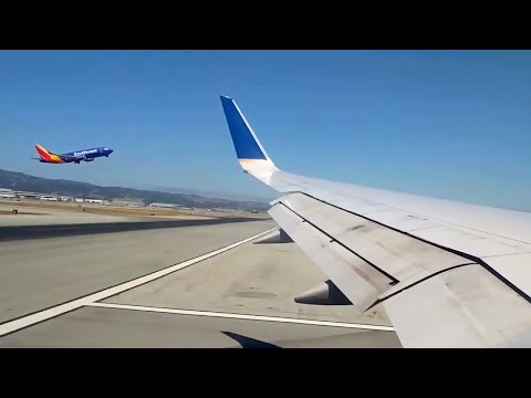 PARALLEL TAKEOFF RACE SFO - 757 vs. 737