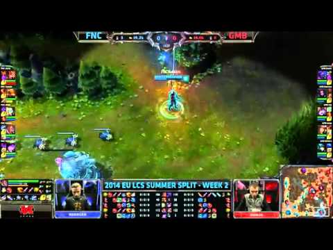 Fnatic vs Gambit Gaming | FNC vs GMB | 2014 EU LCS Summer Split W2D1 G1 [HQ]