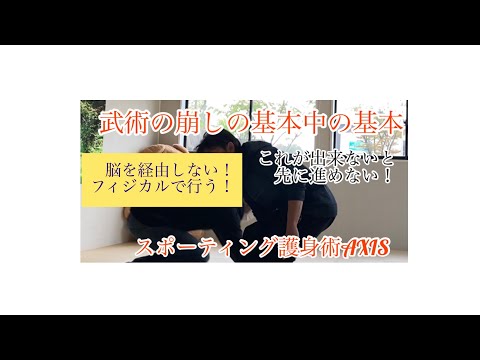 武術の崩しの基本中の基本　これが出来ないと先に進めない！
