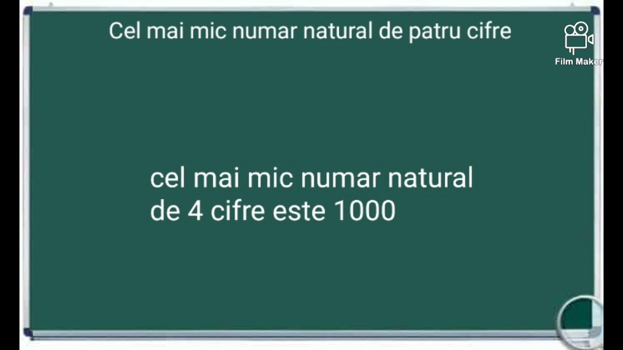 Cel mai mic numar natural de patru cifre Exemple exercitii matematica