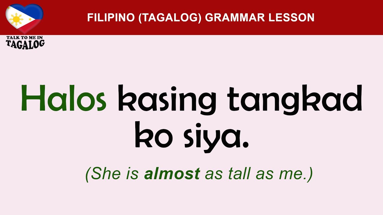 HALOS - How to Use ALMOST in Tagalog | Filipino (Tagalog) Grammar Lesson | Spoken English