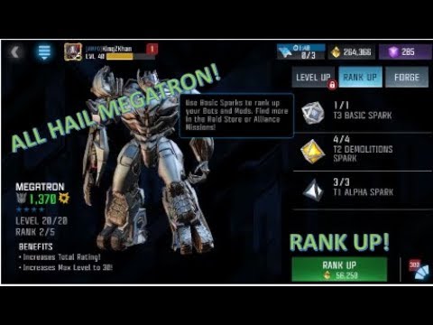 Transformers: Forged To Fight Four Star Megatron To Rank 3!