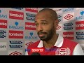 Thierry Henry after scoring his last Arsenal goal