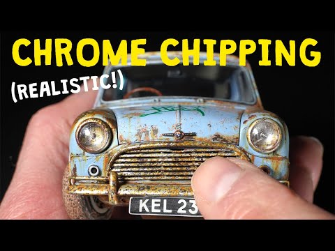 SALT CHIPPING CHROME PARTS Building Tamiya Morris Mini Cooper 1275S as a wreck diorama