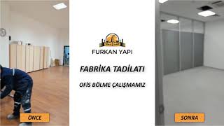 Ofis Bölme ve Tadilat Çalışmamız - Bursa Fabrika Tadilatı