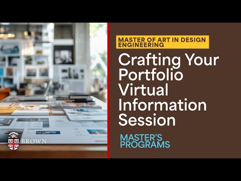 Master of Arts in Design Engineering | Crafting Your Portfolio | December 10, 2025