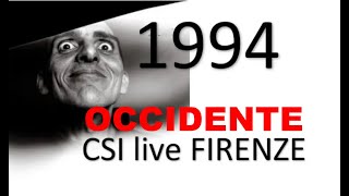 14 CSI OCCIDENTE LIVE Palasport FIRENZE 1994 audio mixer CAM PAL