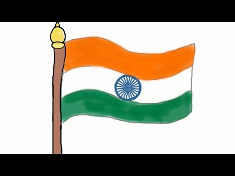Indian flag drawing