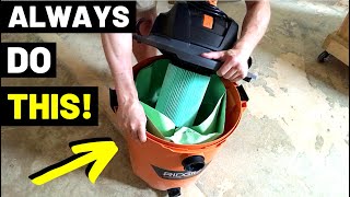 Never Use A SHOP VAC Without One Of These!! (Shop Vac Filter