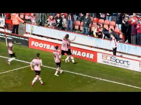 Blades Goal B - Michael Doyle slams home the winner v Port Vale - Sat 19 Oct