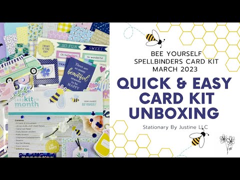 Unboxing & Reveal | Bee Yourself Quick &Easy CARD KIT | Spellbinders March 2023