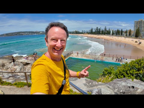 Summer Walk at Manly Beach in Sydney Australia