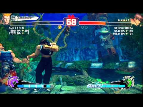 SSF4 AE:2012 ACE E I RI N (Guile) vs SENIICHI SHIBA (Guy)