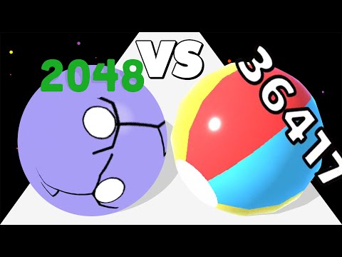 ROLLING BALLS SWALLOWING (vs) STICKMAN BALL - Satisfying Ball Run Math Games, ASMR Gameplay!