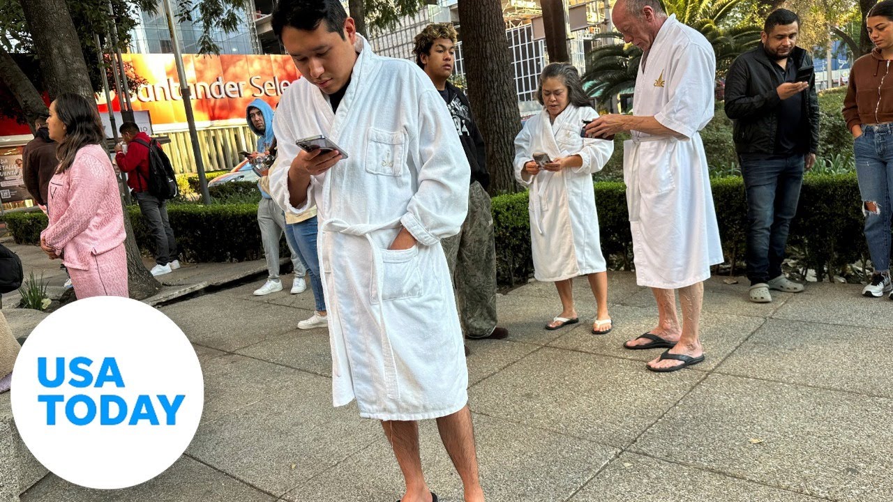 Mexico City struck by earthquake, Mexican President Sheinbaum calmly leads evacuation at presser