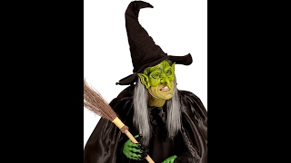 Latexová polomaska čarodějnice, zelená