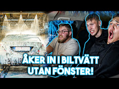 ÅKER IN I EN BILTVÄTT UTAN FÖNSTER!