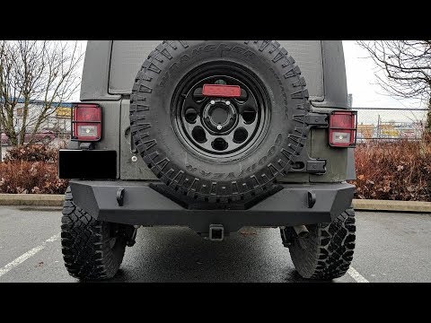 HOW TO INSTALL TERAFLEX HD HINGED TIRE CARRIER WITH ADJUSTABLE SPARE JEEP WRANGLER JK