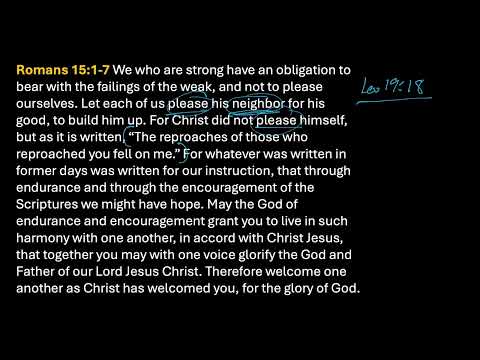 Romans 15:1-7 Welcome One Another as Christ Has Welcomed You