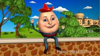 Humpty Dumpty - 3D Animation English Nursery Rhyme songs For Children with Lyrics