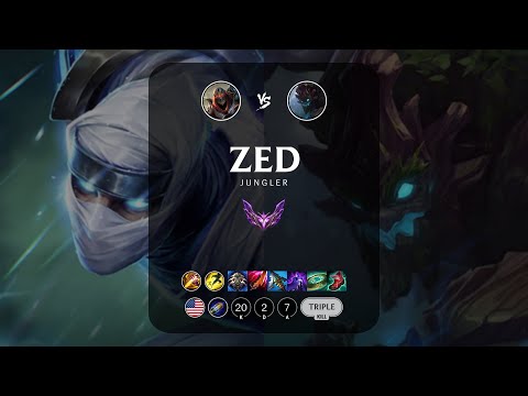 Zed Jungle vs Maokai - NA Master Patch 14.1