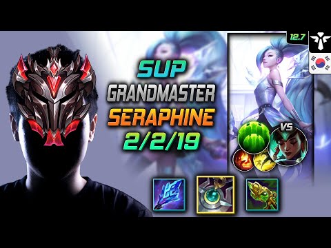 GrandMaster Seraphine Support vs Karma - 천상계 서폿 세라핀 월석 수호자 - LOL KR 12.7