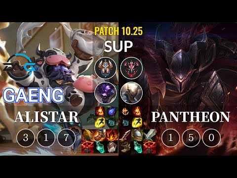 DFM Gaeng Alistar vs Pantheon Sup - KR Patch 10.25