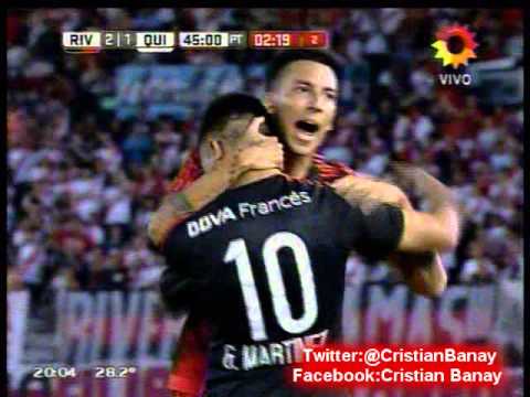 River 5 Quilmes 1 (Relato Sebastian Vignolo) Torneo Primera Division 2016