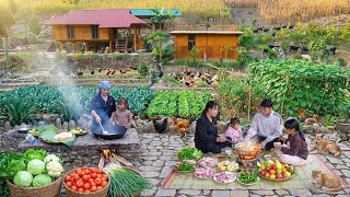 Self-Sufficient Winter | No Power, Clean Harvest & Cozy Hot Pot