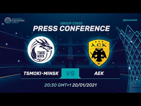 Tsmoki-Minsk v AEK - Press Conference | Basketball Champions League 2020/21