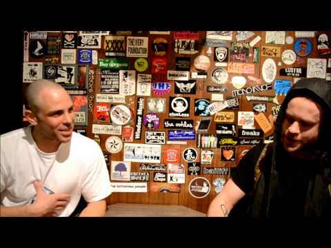 Joe from PortlandMusicLive.com with Scott Gilmore the lead singer from the band Just People