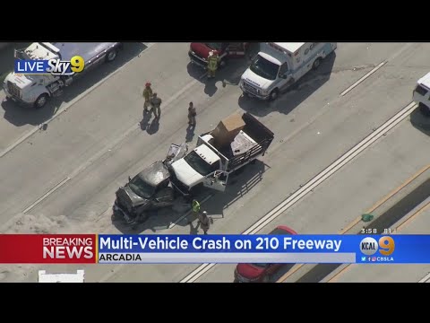 Multi-Vehicle Crash Closes EB 210 Freeway In Arcadia; 1 Dead