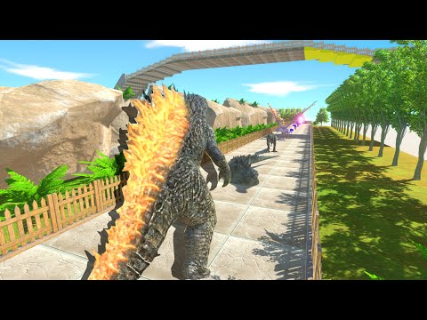 New Godzilla vs Godzilla Fake Death Run Tour | 🦖Animal Revolt Battle Simulator🦕