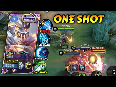 SUPREME CLINT PERFECT DAMAGE ONE SHOT BUILD AND EMBLEM 2025 ( INSANE DMG😱) | CLINT BEST BUILD - MLBB